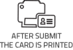 After submit the card is printed - CardsOnline Service Portal