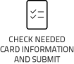 Check needed card information and submit - CardsOnline Service Portal